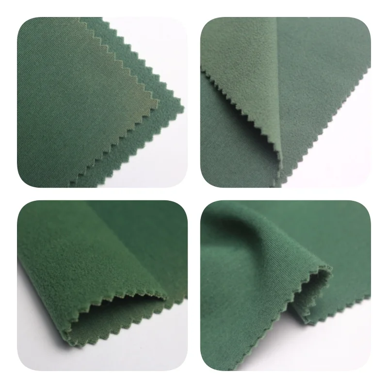 J6/ROOS8-1 TC 32s Knit Jersey Laminte with Poly Fleece Knit Thermal Fabric for Outdoor Jacket