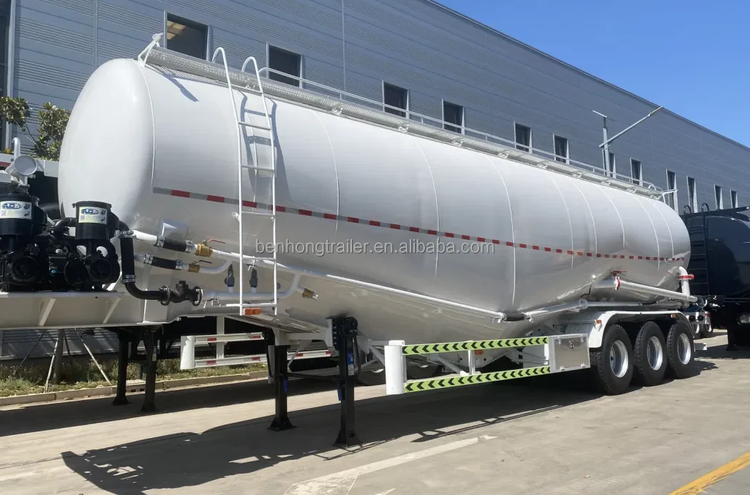 3 Axle 30/35/40/45cbm Bulk Cement/Fly Ash/Flour/Powder Material Transport Tank/Tanker Semi Trailer