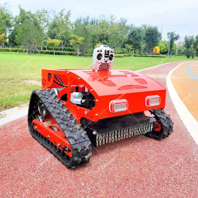 Small Remote Control Crawler Lawn Mowers Automatic Garden Weeder Mountain Orchard Groundbreaking Grass Shredder Price