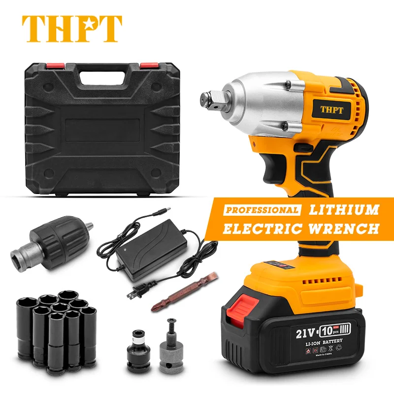 THPT 500N.m OEM 21V 2600rpm Electric Multifunctional Tool Wrench Set Impact Wrench Kit