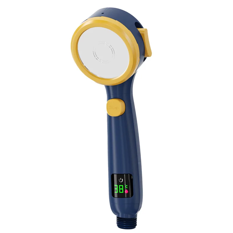 38 degrees shower head digital display hand shower pressurization handheld shower set wholesale from China