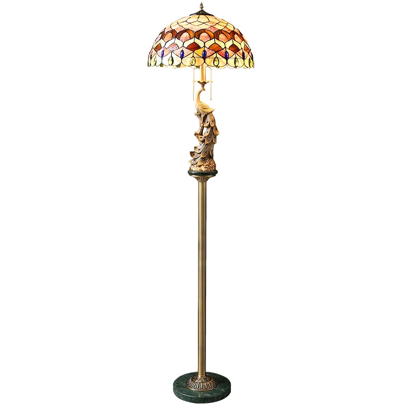 Напольный светильник из меди в американском стиле ретро прикроватный для спальни европейский гостиной высокоуровневый атмосферный
