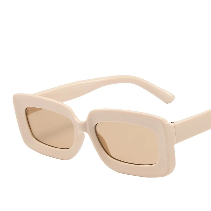 European and American trend new leopard print men and women fashion simple small square glasses retro modern catwalk sunglasses