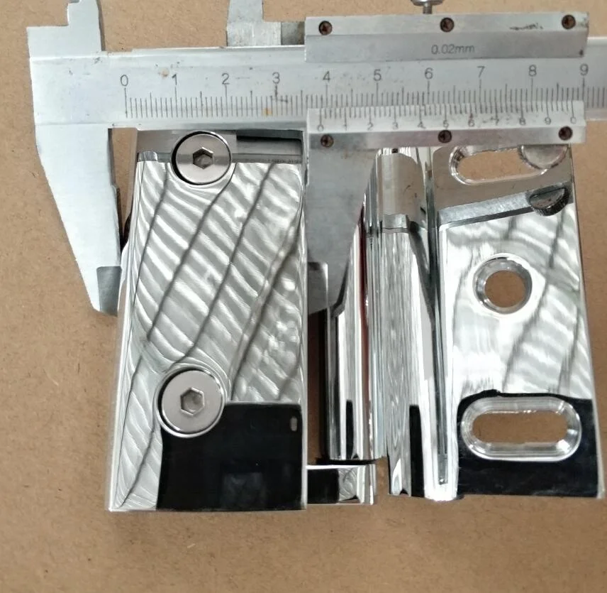 Bathroom door hardware B057 forged brass chrome wall to glass  shower door screen hinge with cover plate