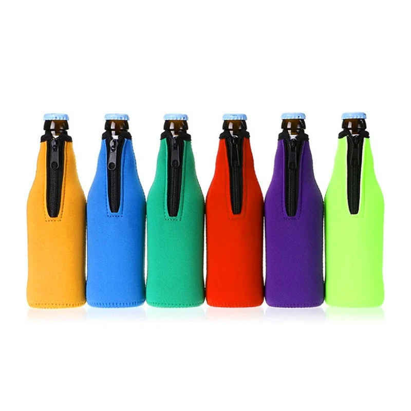 Eco Neoprene Beer Bottle Sleeves Insulated Cooler Bag Cover for Travel Camping Picnic Custom