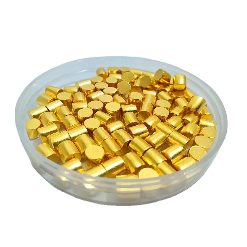 High purity 5N sputter coated gold particle evaporation material Pure gold target