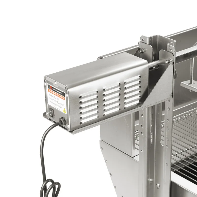 Rotisserie Grill Machine Stainless Steel Roaster Adjustable Rotating Charcoal BBQ Grill for Pig Lamb Outdoor Party Barbecue