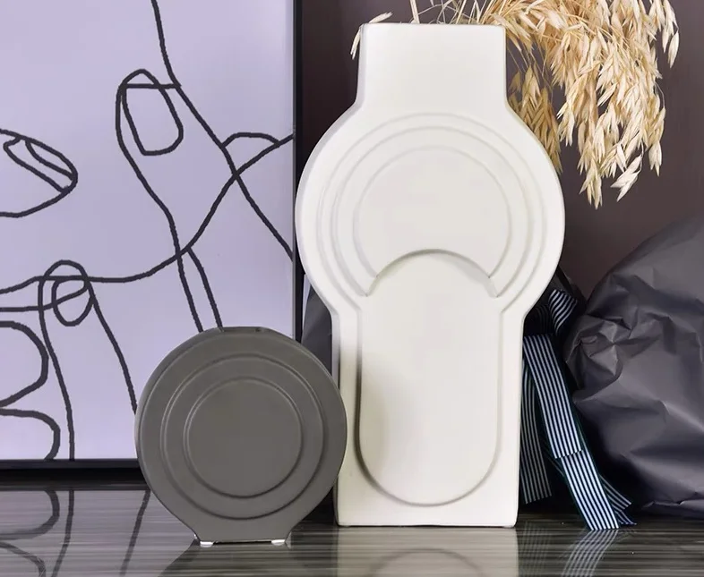 Cheap wholesale morandi color 2022 home decoration vase modern decor table ceramic flower vases