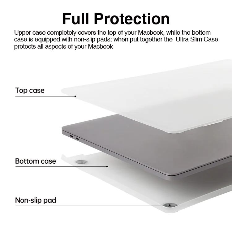 Laptop Cover Scratch Proof Laptop Case For Macbook Pro 14 16 Semi Hard PP Material Ultra Thin Case For Macbook Case