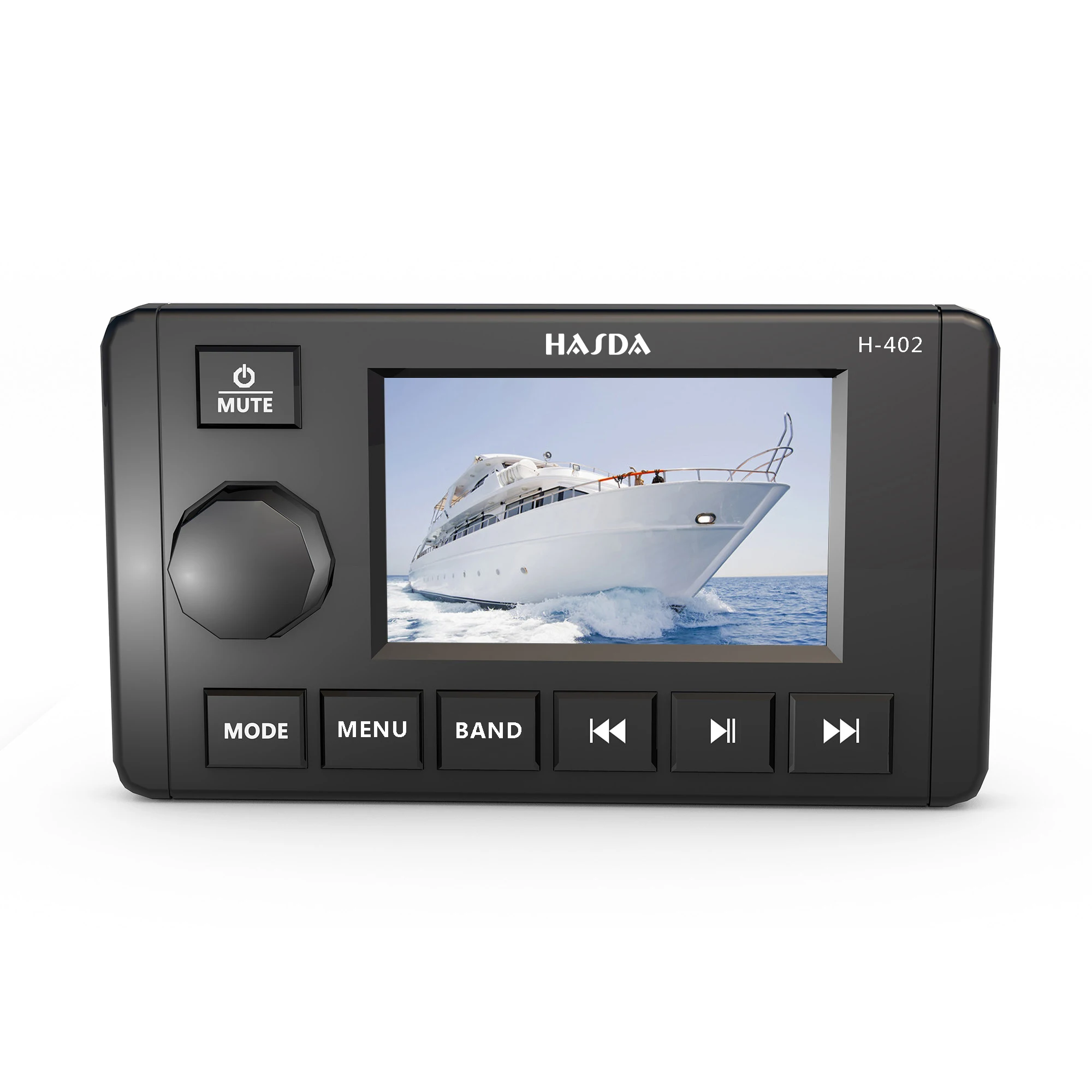 
Single DIN Marine AM/FM Stereo Radio Bluetooth MP3 USB/AUX Receiver Plus Multi-Zone Audio Control H-402 