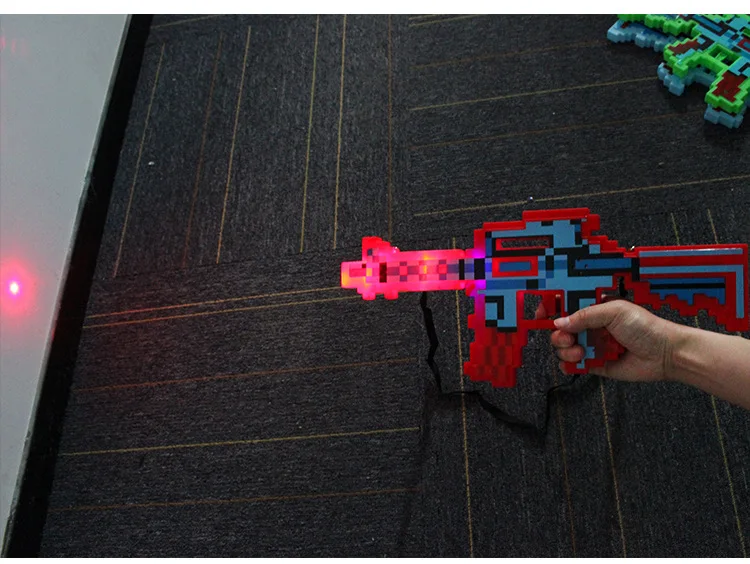 RTS LED Flashing Mosaic Pixel gun Wars Lightsaber With Sound Light up toys For Kids Boys