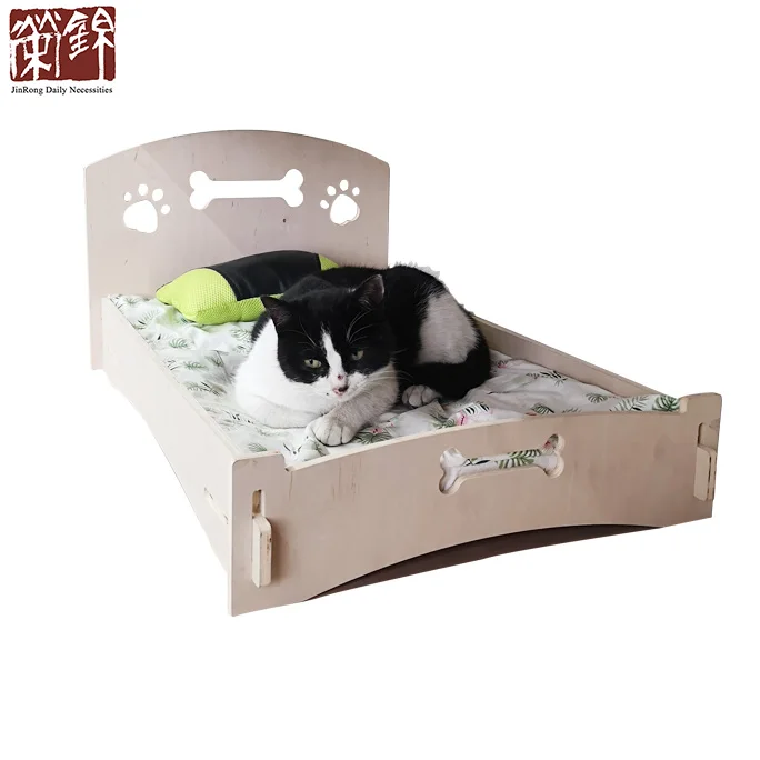 
Wooden pet product design Easy assemble dog bed small plywood pet bed pet dog sleeping bed 