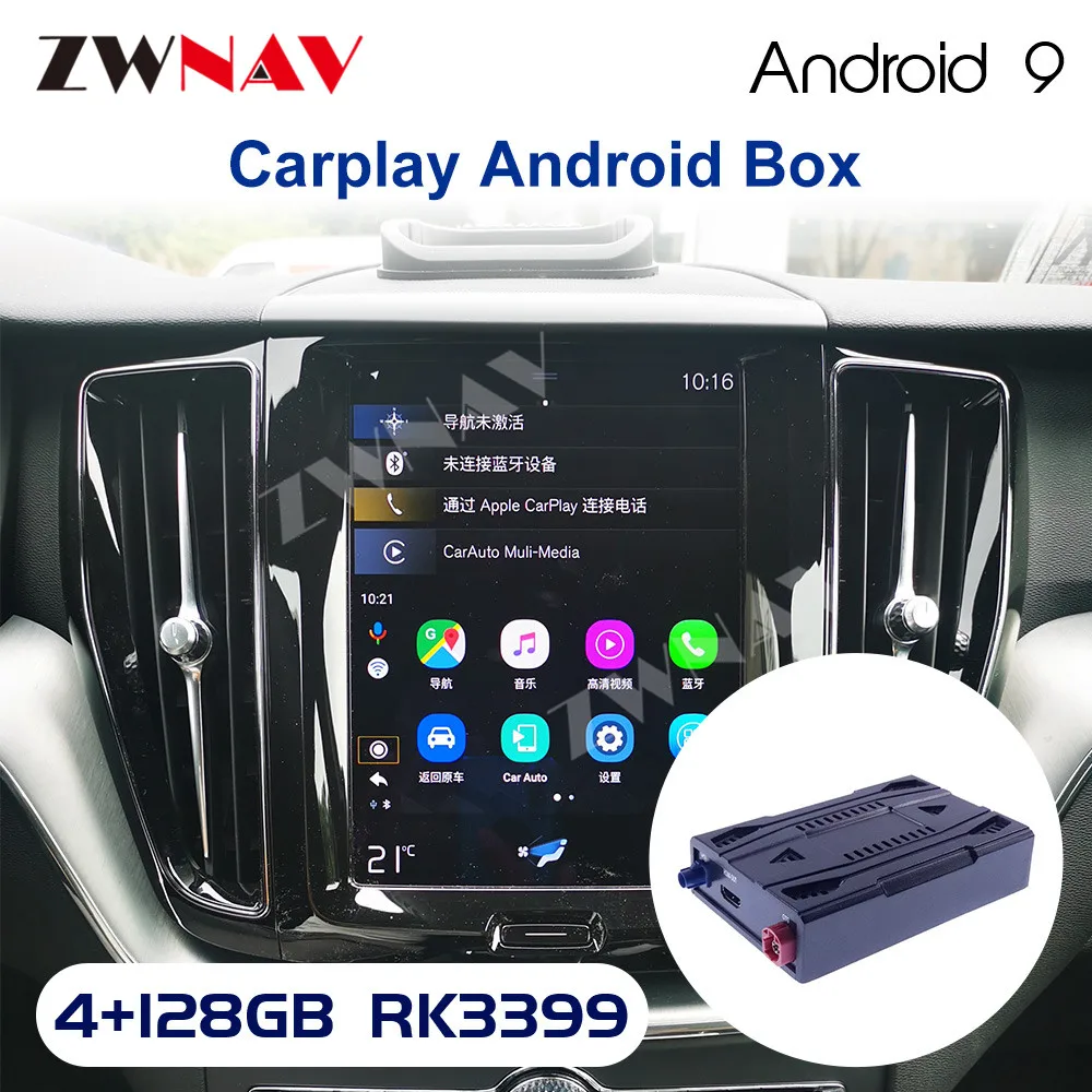  ZWNAV Android 9 0 сохраняет Оригинальное автомобильное радио дисплей Автомобильный мультимедийный плеер беспроводной Carplay Box Авто Радио