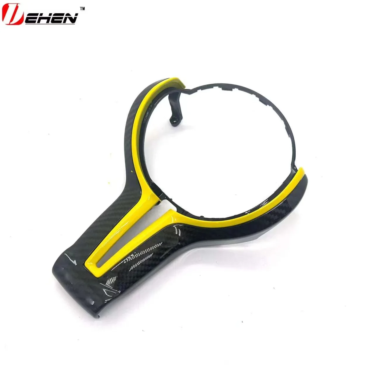 For BMW M2 F87 M3 F80 M4 F82 M5 F10 M6 F06 F12 F13 Carbon Fiber+ABS Steering Wheel Trim Cover Replacement Black Red Blue Yellow
