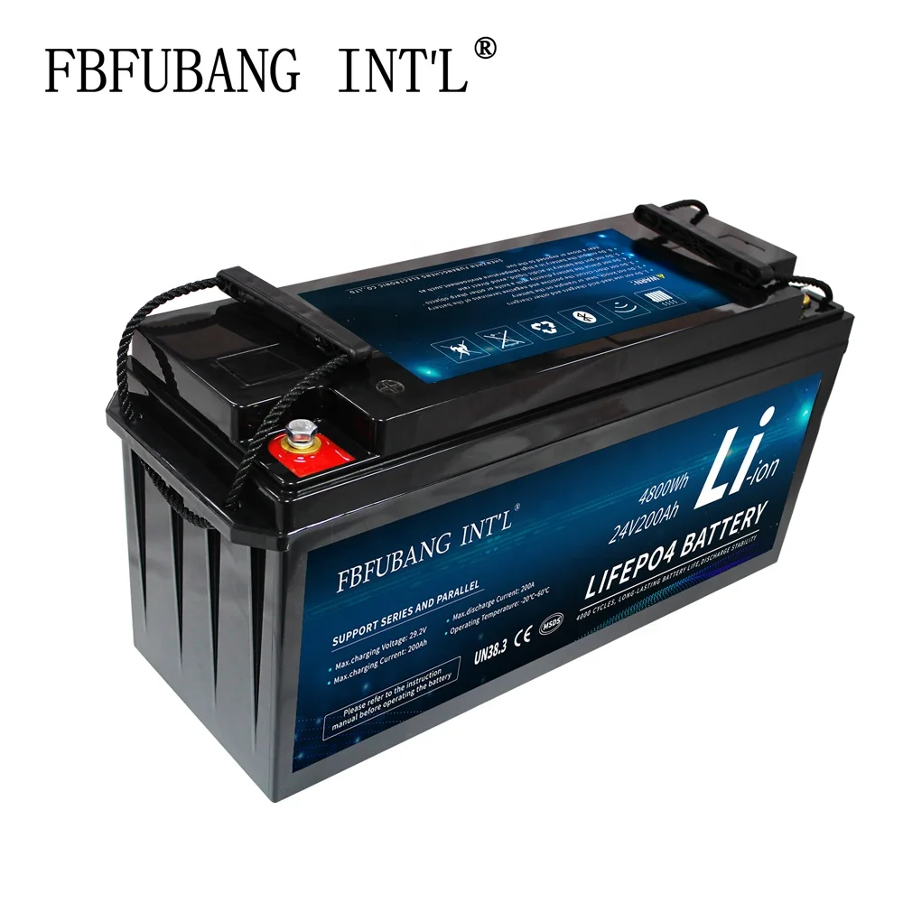Циклы аккумуляторов 100ah 200ah 300ah lifepo4 24v литий-ионные аккумуляторы солнечная энергетическая система