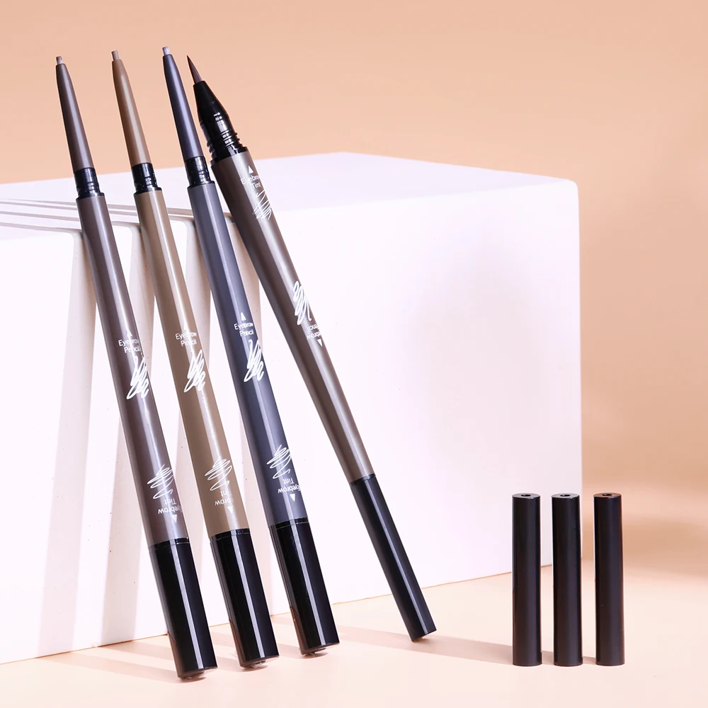 Eyebrow Color Music Flower Microblading Waterproof Eyebrow Enhancers Permanent 2 in 1 Eyebrow Pencil  Double Head Brow pencil