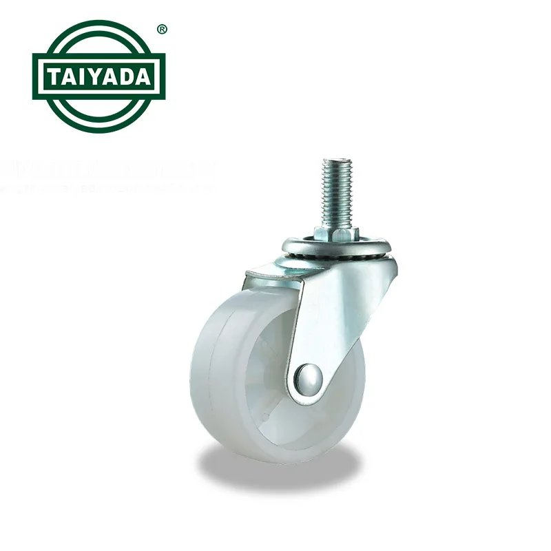 furniture caster wheel PP castor manufacturer 1.5-3 inch threaded stem for display shelf  and office chair