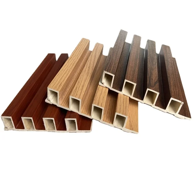 wooden cladding interior plastic composite fluted covering board wainscoting vinyl timber decorativo 3d wpc wall panel