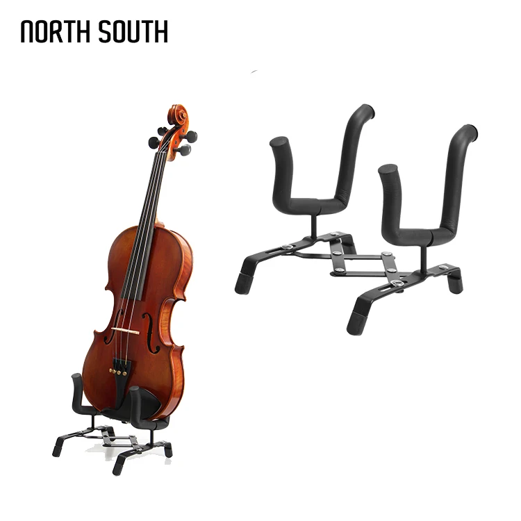 Wholesale Low price Extendable Portable Ukulele Violin Stand With Protective Sponge Bow Stand Holder Adjustable Violin Stand