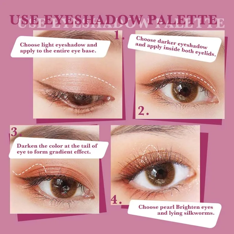 New Pearl Diamond Metallic Eyeshadow Palette Loose Glitter Eyeshadow Pigment Powder Nature-Inspired Makeup