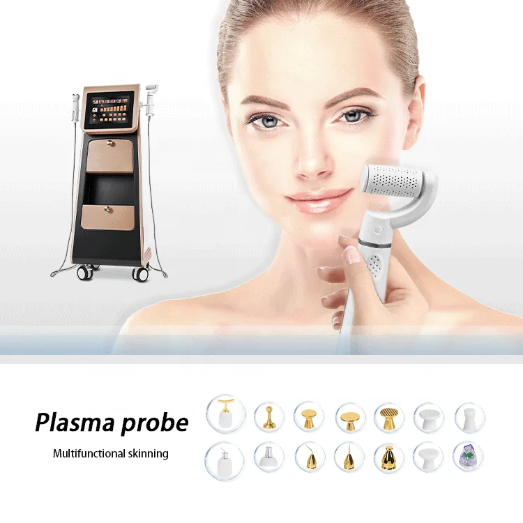 2 in 1 Plasma Pen For Eyelids Lifting Acne Removal Ozone Cold Plasma Skin Tightening Beauty Machine Facial Muscle Stimulation