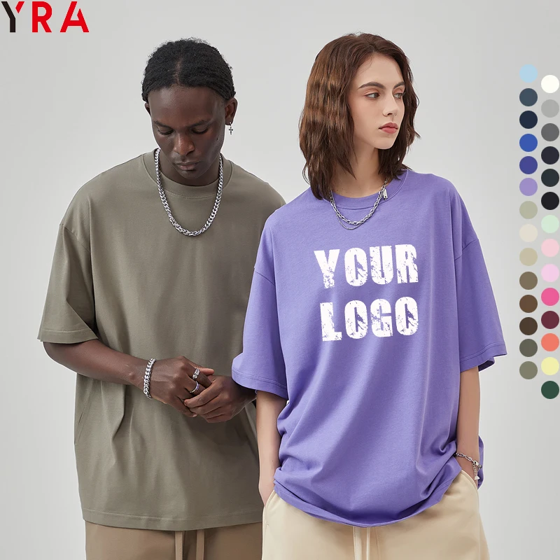 men and woman custom wholesale bulk oversize oversized cotton t-shirt  blank t-shirts man t shirt 2024 New