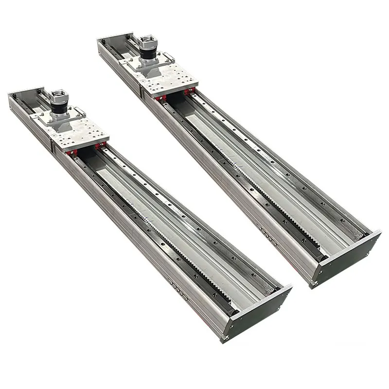 Double slide Rack and Pinion Guideway Slide Table Stage Actuator Heavy Duty CNC Motorized Linear Motion Guide Rail