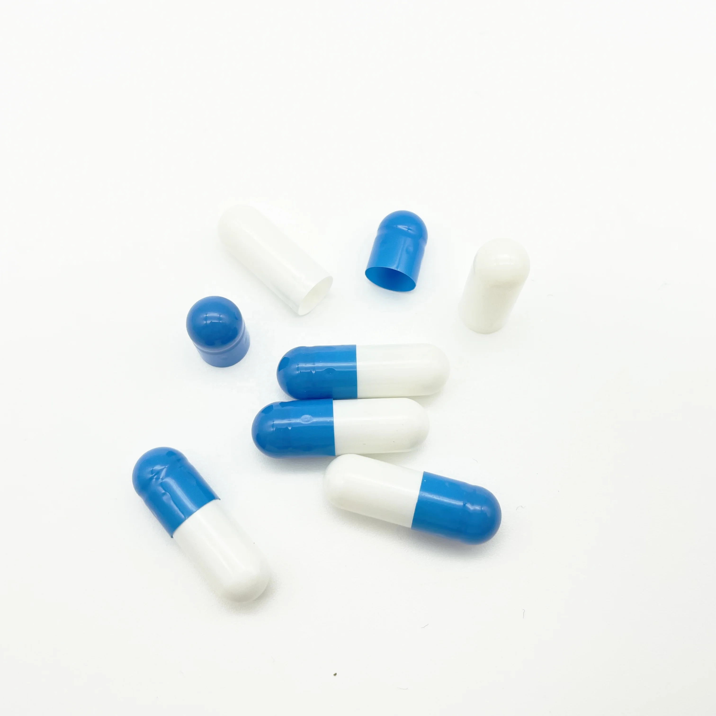 KXT Supply Empty Hard Gelatin Capsules Blue&White Size 00 0 1 2 3 4 OEM Cpsules