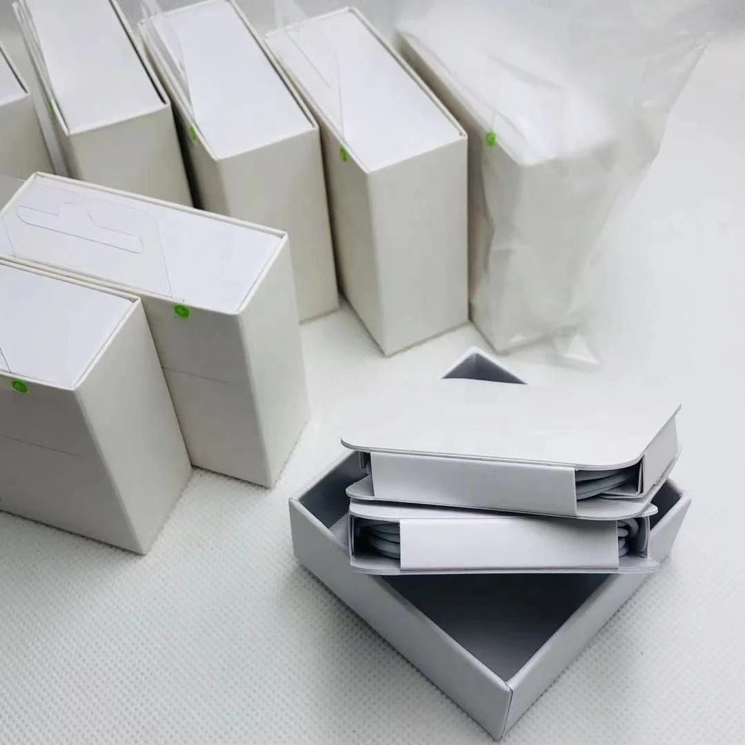 100% Original Chip In Ear Wired Headset Hand free Earbuds Earphone Headphones with Mic for iPhone 7 8 X 12 11 Pro Max