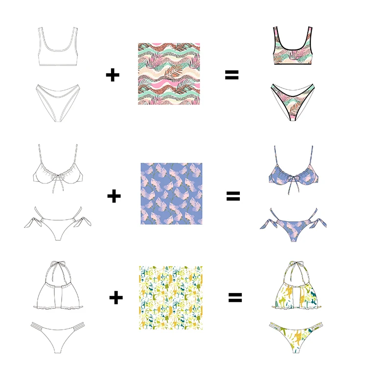 FIELD BALANCE Women Summer Clothes Beach Bikini Set Clear Strap Two Pieces Swimsuit Wholesale Bathing Suits