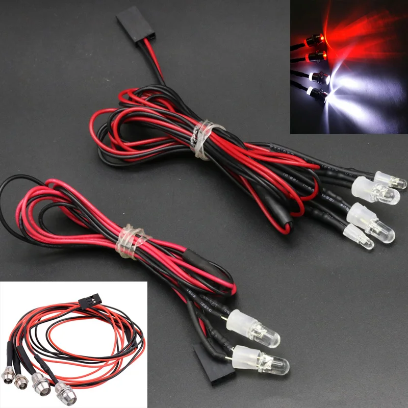 2 /4 /6 /8 Lights 70cm RC LED Night Headlamps Headlights 3/5mm Light for Model Drift Crawler Car