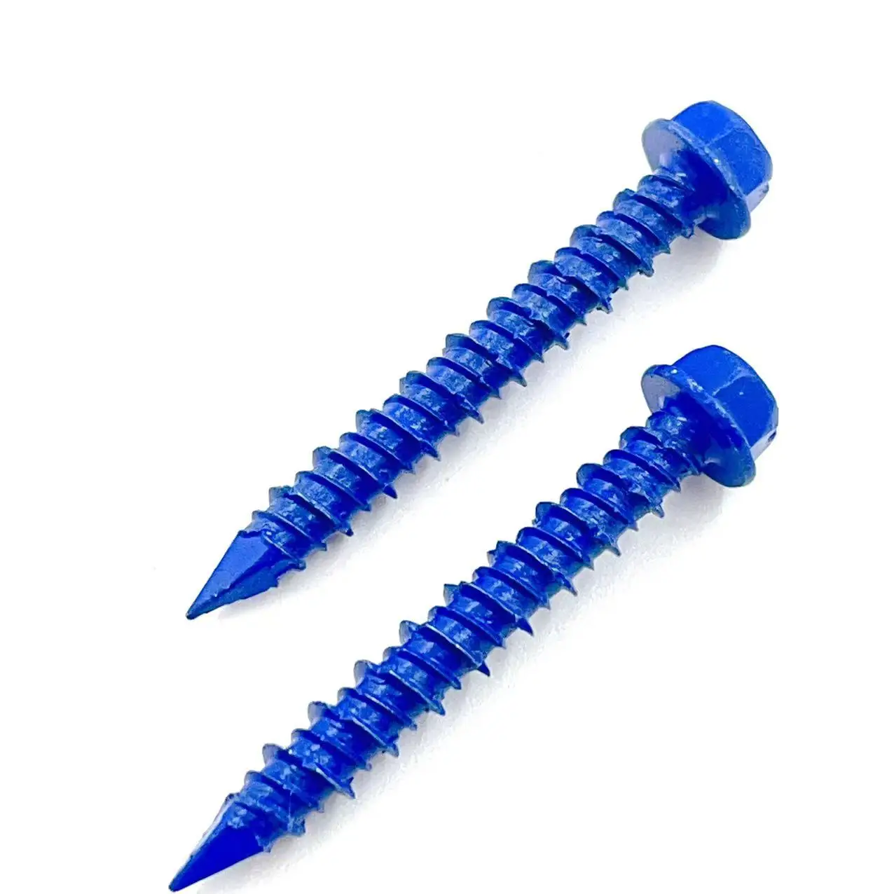 1/4 inch Hex Washer Head Blue Concrete Anchor Screws Blue Tapcon Concrete Screws Flat Head Blue Concrete Anchor Screws