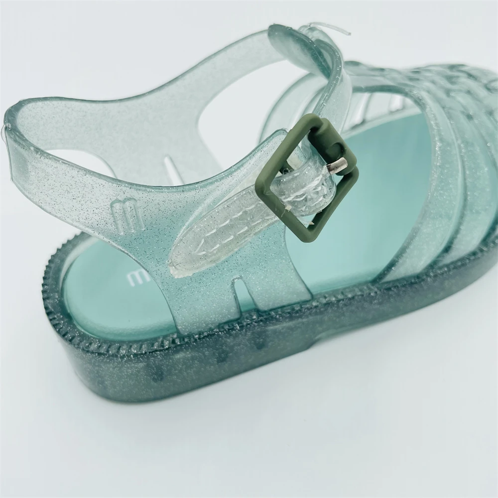 Летние Нескользящие модные детские сандалии в римском стиле, детские сандалии-желе с кристаллами, новинка 2021