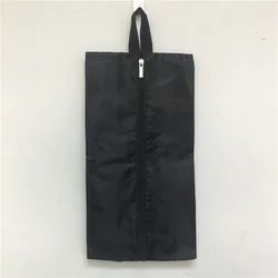 Custom Logo Reusable Foldable Shoe Storage Organizer Bag Waterproof Travel Gym Dust Bag 230 Twill Polyester Zipper Shoe Bag