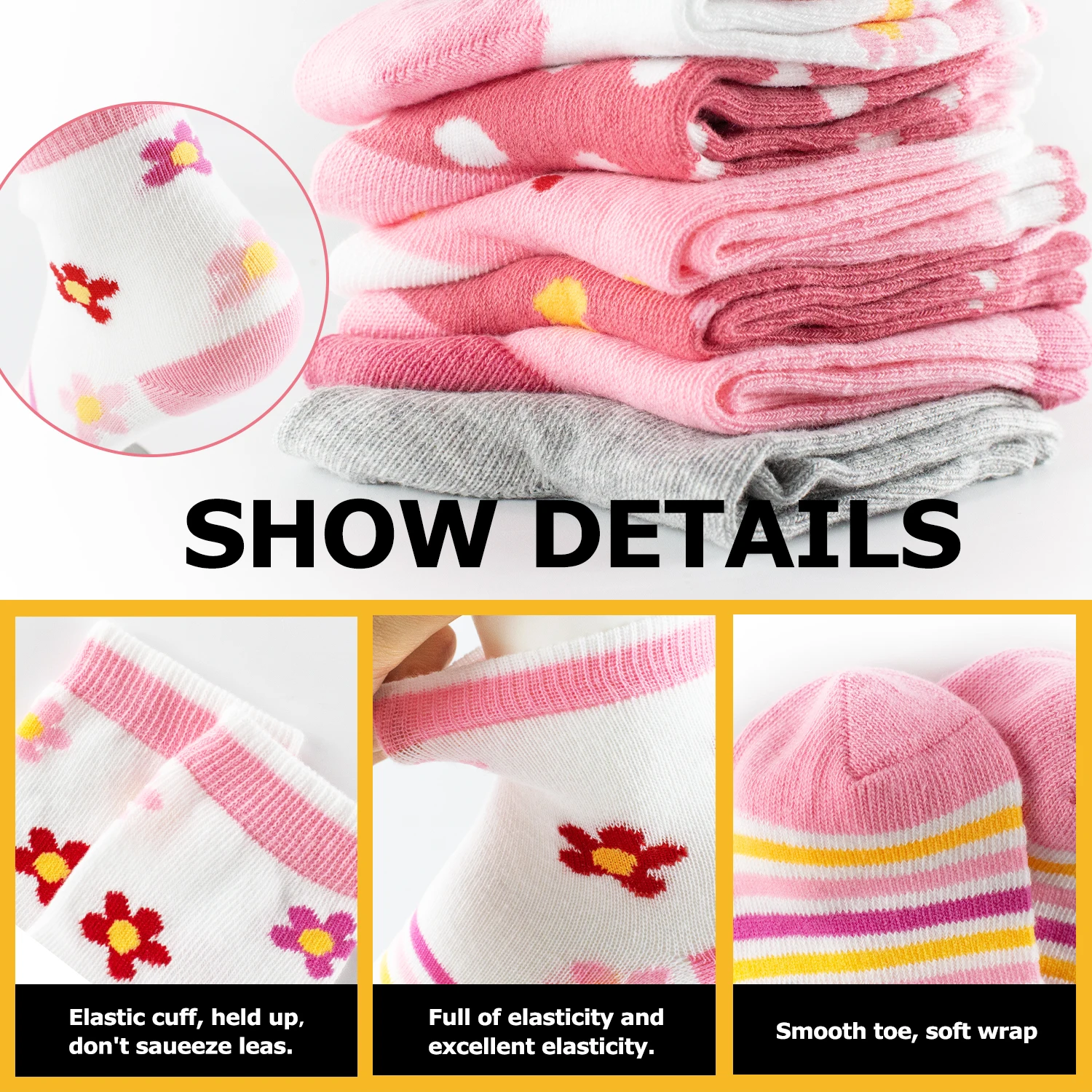 Breathable Trendy Cartoon Kids Girls Socks Comfortable Cute Baby Socks Spring Kids Girl Socks Wholesale