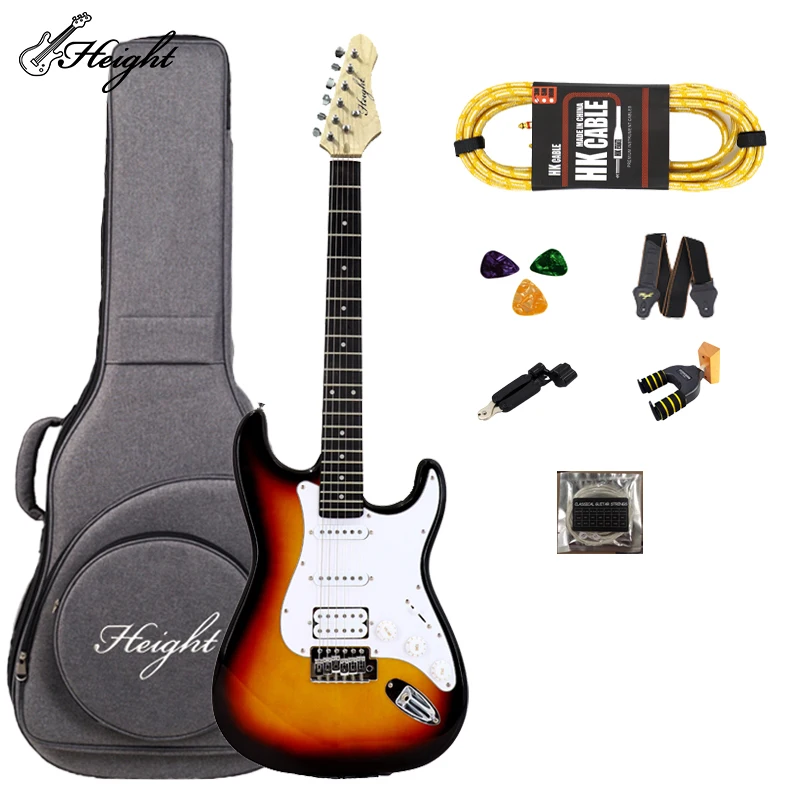 Guitarra Electrica 6 String Cheaper OEM ST Electric Guitar Solid Bass Wood Guitar Electric