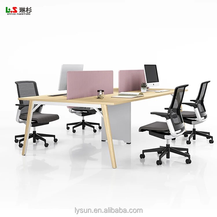 Office teacher staff workstation desk working table for office modular 4  6 8 person seater workstation office furniture