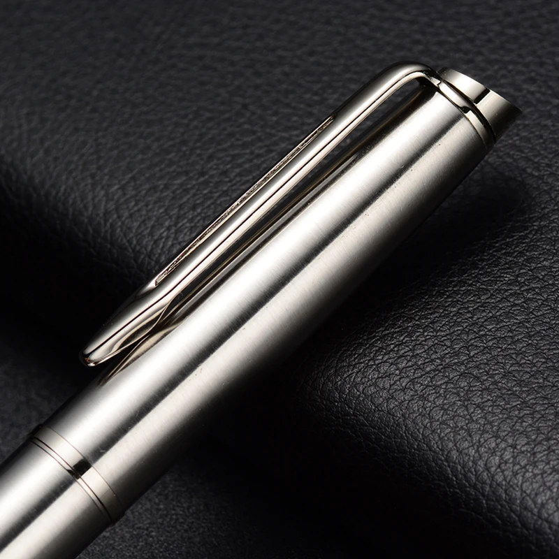 
China pen factory high quality liquidly free ink roller pen custom laser logo classical metal roller pen 