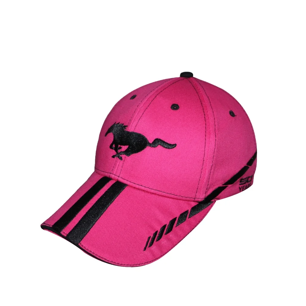 OEM Factory new design rose red baseball cap with embroidery logo face sandwich visor cap 3D embroidery on visor baseball hat