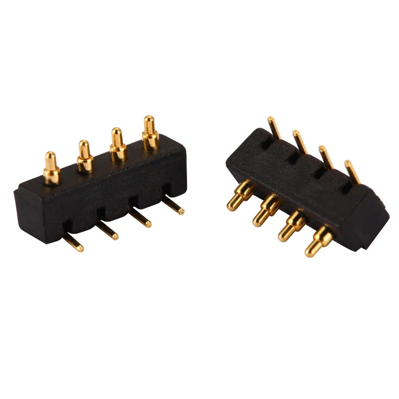 Оптовая продажа 4Pin изгиб 90 градусов Весна пружинный контакт Пружинные контакты SMT/SMD разъем для мужчин и женщин магнитный Смарт