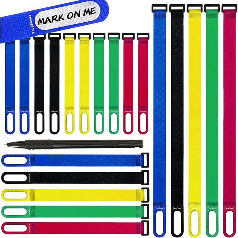 Factory OEM Reusable Cinch Straps Multipurpose Quality Hook And Loop Cable Tie Down Straps With Features Write On Label