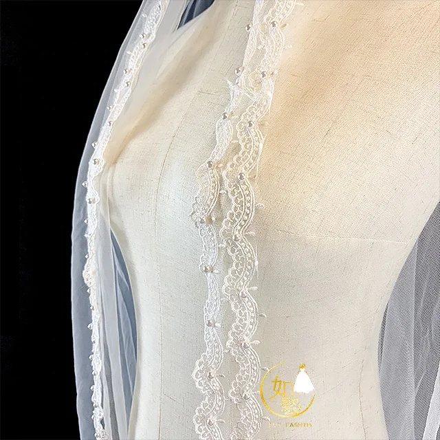 Cathedral Wedding veil Hot sell High Quality bridal veil Premium ivory Tulle veil