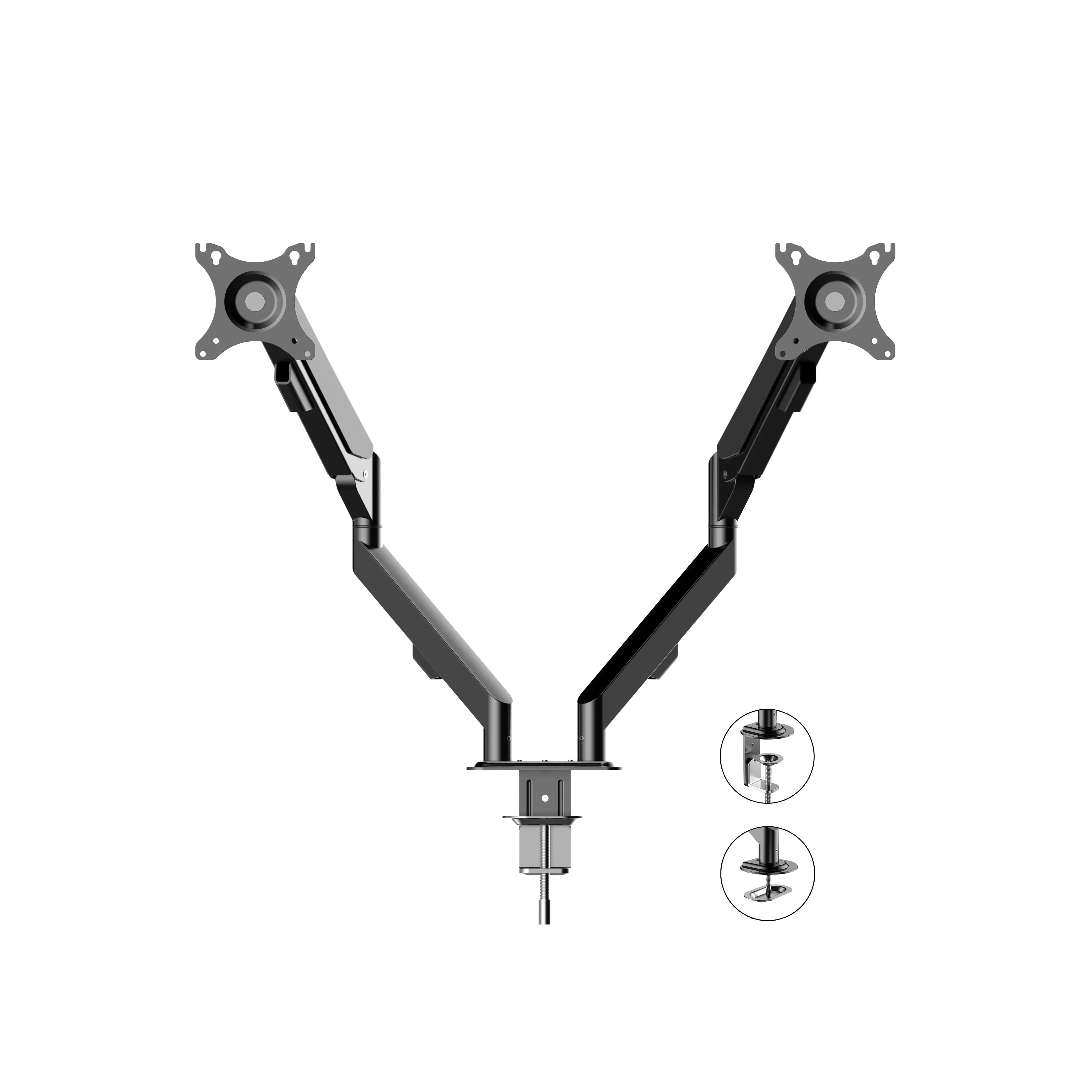 
Dual Gas Spring Arm Computer LCD Articulated Desk Monitor Mount Arm 