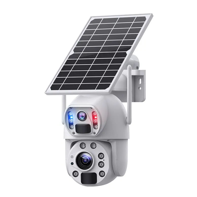 6MP 4g Sim Card Lte Ptz Solar Panel Ip Camera Outdoor Security Cam Battery Power PTZ 360 Degrees Cameras Solar Camera WiFi