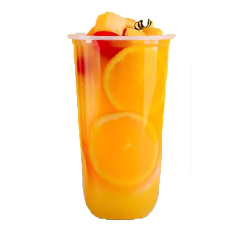 700ml Custom Printed U-Shaped Plastic Cup PP Material for Cold Drinks & Tea ABS & PET Injection Molding Mold Model Number