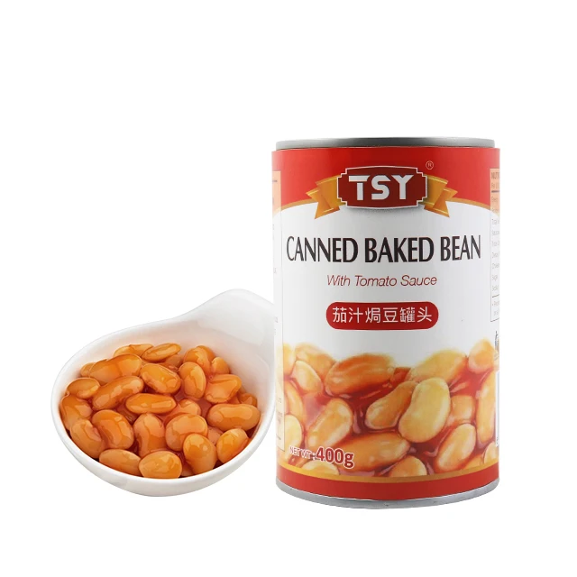 TSY Food Chinese Factory High Quality Tinned Vegetable Food Manufacturer Low Price Tasty Canned Baked Beans in tomato sauce