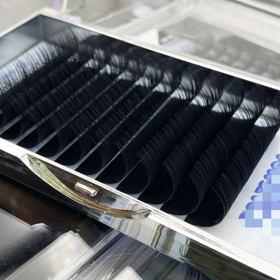 Wholesale individual mink eyelashes dark & fluffy lash trays siberian mink lash tray cashmere lash extensions