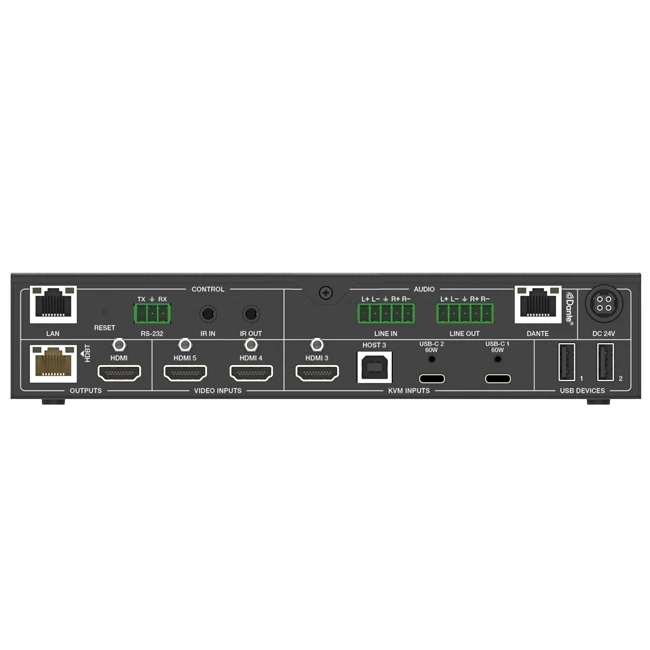 5x1 HDMI/USB-C 4K60 Seamless Presentation Switch with HDBaseT 3.0 70m Out