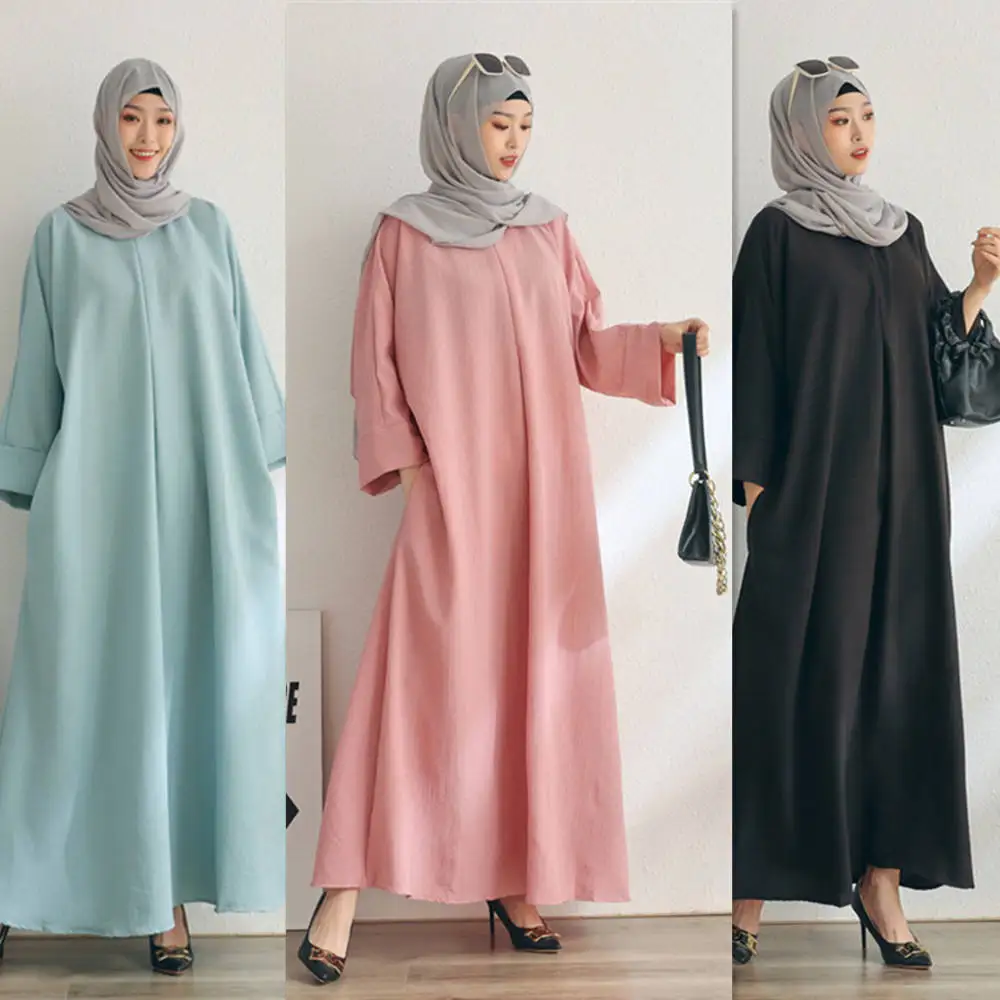 Eid Dubai Modest Muslim Girls Plain Classy Abaya De Luxe Wholesale Khimar Hijab Dress Luxury Palestine Abaya