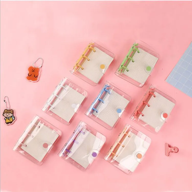 New Arrived Mini Pvc Portable Note Books 3 Hole Loose leaf Recycled Blank Classmate Binder Notebooks